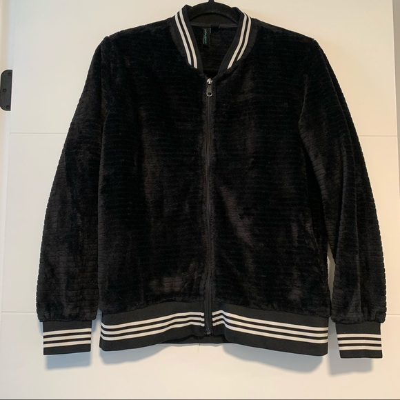 Cynthia Rowley | Fuzzy Lightweight Bomber-Style Jacket - Picture 1 of 14